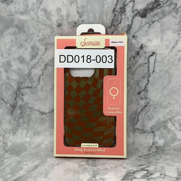 Sonix Checkmate Gold Brown MagSafe for iPhone 14 Pro Case Drop Tested D18-3 - Picture 8 of 8